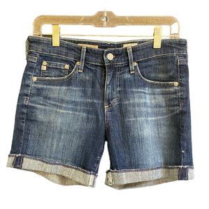 ADRIANO GOLDSCHMEID WOMEN'S‎ THE HAILEY EX-BOYFRIEND ROLL UP DENIM SHORTS SZ 26